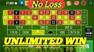 NO LOSS UNLIMITED WIN 🌹| Roulette Strategy To Win | Roulette Tricks