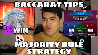 BACCARAT TIPS | MAJORITY RULE STRATEGY |  2K TO 100K PART 2 |  22WIN BETTING SITE