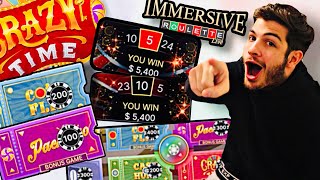 High Stakes Gambling On Crazy Time & Roulette!!!