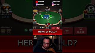 HERO ALL-IN with A-high in a 4b POT? #shorts #poker