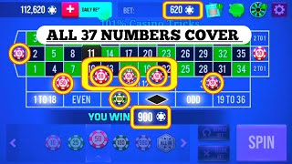 ALL 37 Numbers Cover 🌹 || Roulette Strategy To Win || Roulette