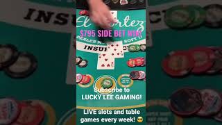 BIG SIDE BET WIN ON BLACKJACK AT THE EL CORTEZ! 🥳 #SHORT