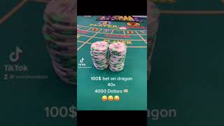 Baccarat 100$ Bet Dragon 40X Huge Payouts #casino #handpay #gambling #baccarat