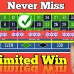 NEVER MISS UNLIMITED WIN 🌹🤨|| Roulette Strategy To Win || Roulette