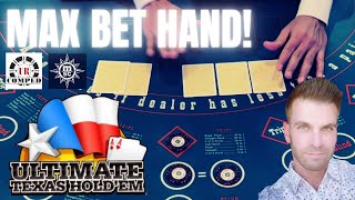 🔴ULTIMATE TEXAS HOLD EM! 💲MAX BET HAND!📢NEW VIDEOS DAILY!