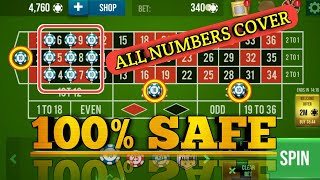 100% SAFE ALL NUMBERS COVER 🤗|| Roulette Strategy To Win || Roulette Tricks