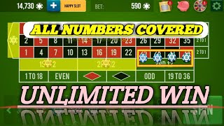 ALL NUMBERS COVERED🌹|| UNLIMITED WIN || Roulette Strategy To Win || Roulette Tricks