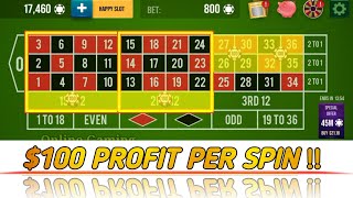 $100 PROFIT PER SPIN!!  || Roulette Strategy To Win || Roulette Tricks