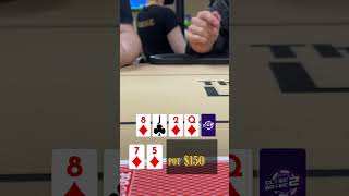 7 high like a boss! #poker #texasholdem #pokervlog #shorts