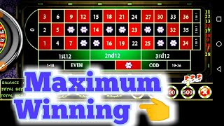 Roulette Strategy maximum Winning