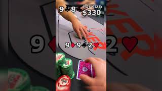 FLOPPING TRIPS VS MANIAC! #shorts #poker