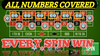 ALL NUMBERS COVERED 🤨|| Every Spin Win|| Roulette Strategy To Win || Roulette Tricks