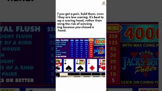 4 Video Poker Strategy Tips #shorts