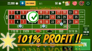 Roulette 101% Profit!!  🤔|| Roulette Strategy To Win || RouletteTricks