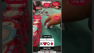 KQ o – never – #pokerbrandon #poker #povpoker #aa #kk #pokerstrategy #qq #jj #bluff #flop