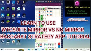 Learn To Use WTCSuite Mirror vs No Mirror Baccarat App (Tutorial) With update version