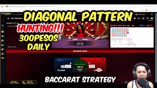 HUNTING DIAGONAL PATTERN STRATEGY IN LIVE ONLINE BACCARAT WILL MAKE YOU WIN – 99.9% WIN RATE
