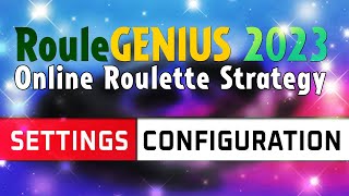 Configuration of RouleGENIUS 2023 Roulette Predictor  | Online Roulette Strategy