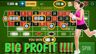 Roulette Big Profit Strategy 🌹|| Roulette Strategy To Win || Roulette Tricks