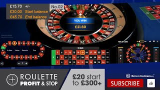 How to win at roulette with Ian: No.2 | Various betting strategies £20 start #rouletteprofitandstop