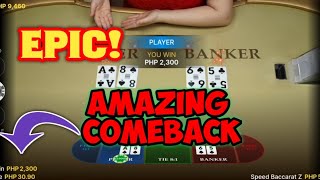 BACCARAT | EPIC GAME WITH A GREAT COMEBACK😱
