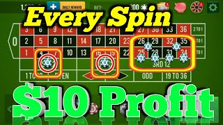 Every Spin $10 Profit || Roulette Strategy To Win || Roulette Tricks