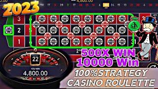 CASINO ROULETTE STRATEGY| 500X WIN CASINO ROULETTE GAME| TODAY $10000 WIN WORLD CASINO ROULETTE GAME