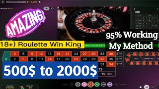 500$ to 2000$ Evaluation Immersive Roulette Strategy Method 95% Working