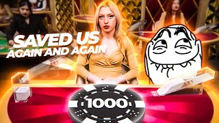 1000$ BLACKJACK SESSION #8! (SAVED US AGAIN AND AGAIN)