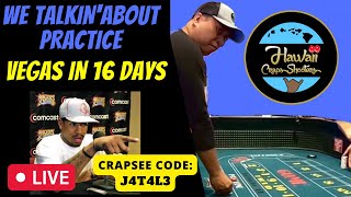 Vegas in 16 days!  Toss and Strategy Practice with a $1000 Bankroll. Crapsee Code: J4T4L3