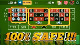 100% Safe Gameplay || Roulette Strategy To Win || Roulette Tricks