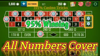 All Numbers Cover 95% Winning Strategy 👌 || Roulette Strategy To Win || Roulette