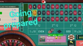 $1200 dollar Roulette strategy shown from subscriber