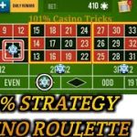 100% Strategy Casino Roulette 🌹 || Roulette Strategy To Win || Roulette