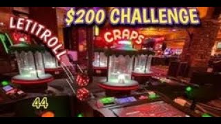 BUBBLE CRAPS FUN!!! – $200 CHALLENGE! 44 –  Live Casino Craps