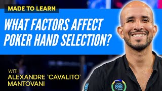 When Should You Adjust Your Poker Hand Selection? | Poker Strategy | Made To Learn