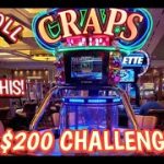 BUBBLE CRAPS FUN!!! – $200 CHALLENGE! 41 –  Live Casino Craps