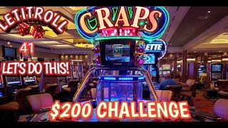 BUBBLE CRAPS FUN!!! – $200 CHALLENGE! 41 –  Live Casino Craps