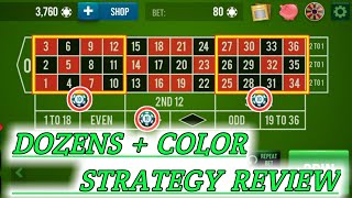 Dozens + Color Roulette System Review 🌹 || Roulette Strategy To Win || Roulette Tricks