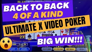 Video Poker Wins and Jackpots on Ultimate X Poker | Strategy gets back to back 4 of a kinds