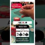 33 b – a bluffy cBet – #pokerbrandon #poker #pokerstrategy  #pokerreels #pokertips #AA  #pokerhands