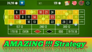 AMAZING STRATEGY TO PROFIT 😋 || Roulette Strategy To Win || Roulette
