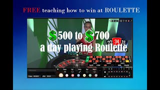 Learn for free how to make $500 to $700 dollars daily playing Roulette