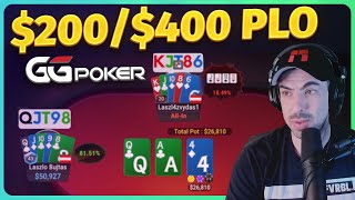 HIGH STAKES $200/$400 5-Card PLO on GGPoker (HANDS FACE UP)