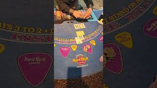 HUGE $1,200 Blackjack Double Down!! #blackjack #hardrock #lasvegas