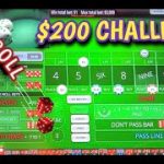 BUBBLE CRAPS FUN!!! – $200 CHALLENGE! 43 –  Live Casino Craps