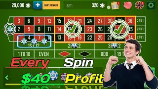 Roulette Every Spin $40 Profit 🤔 || Roulette Strategy To Win || Roulette