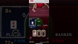 $100 to $6500 Real quick! Insane win! Lightning Baccarat. 64x