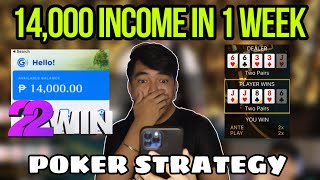 POKER STRATEGY | 14,000 WEEKLY INCOME | 22WIN
