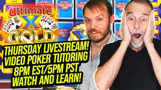 🔴 LIVE Video Poker Training! Learn To Play With The Jackpot Gents!